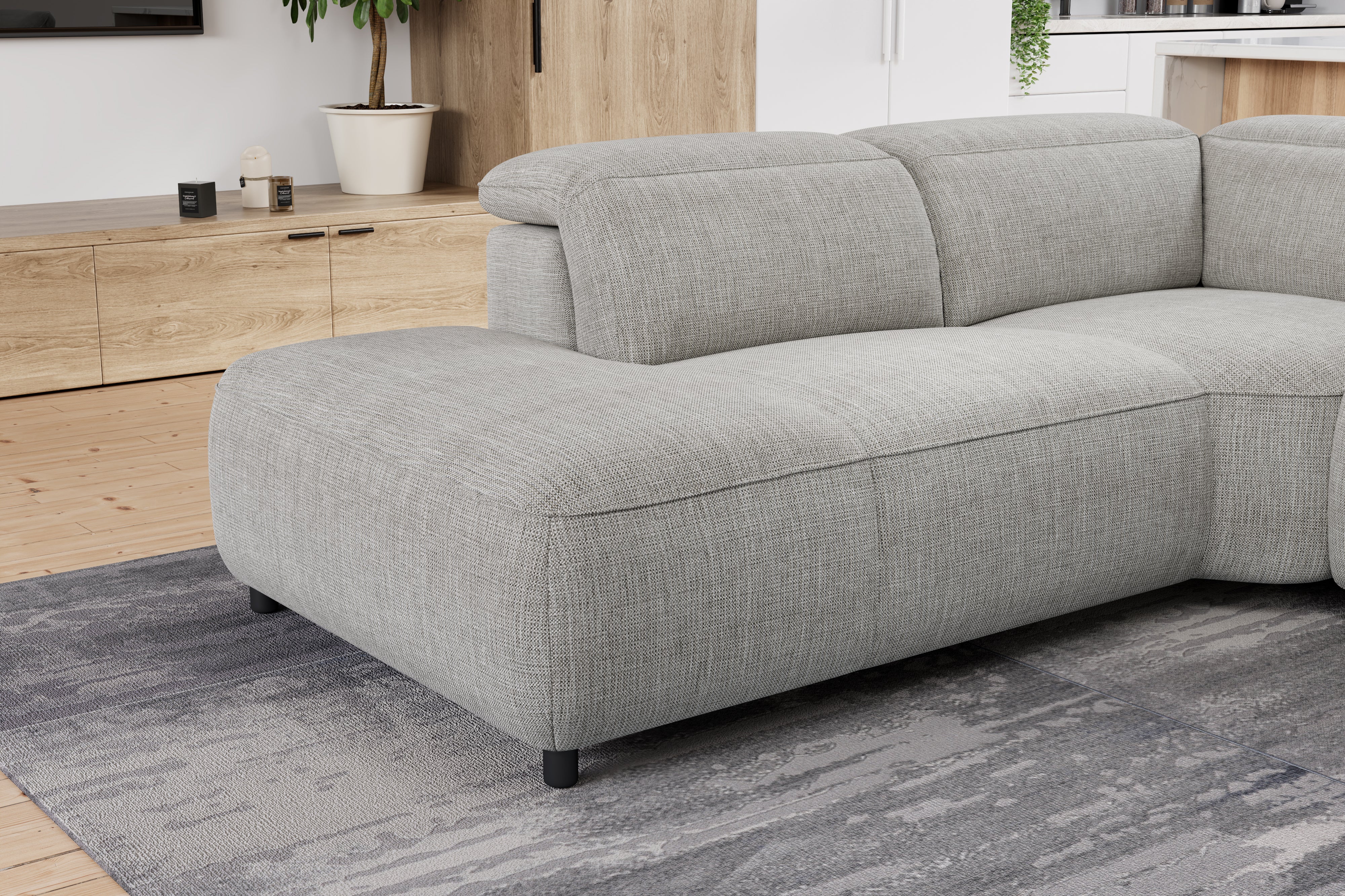 Octavia Fabric Reclining Corner Sectional Cloud Lounge