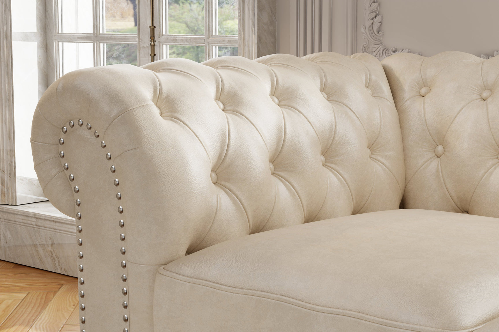 Parma Leather Chesterfield Lounge