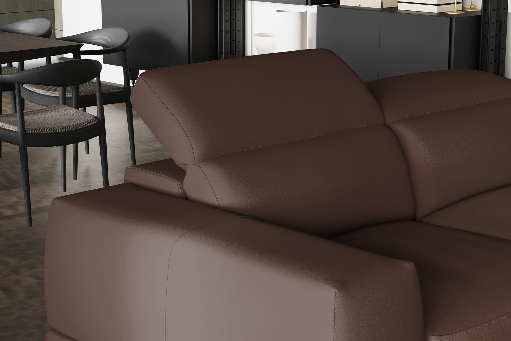 Valletta Leather Sectional Lounge