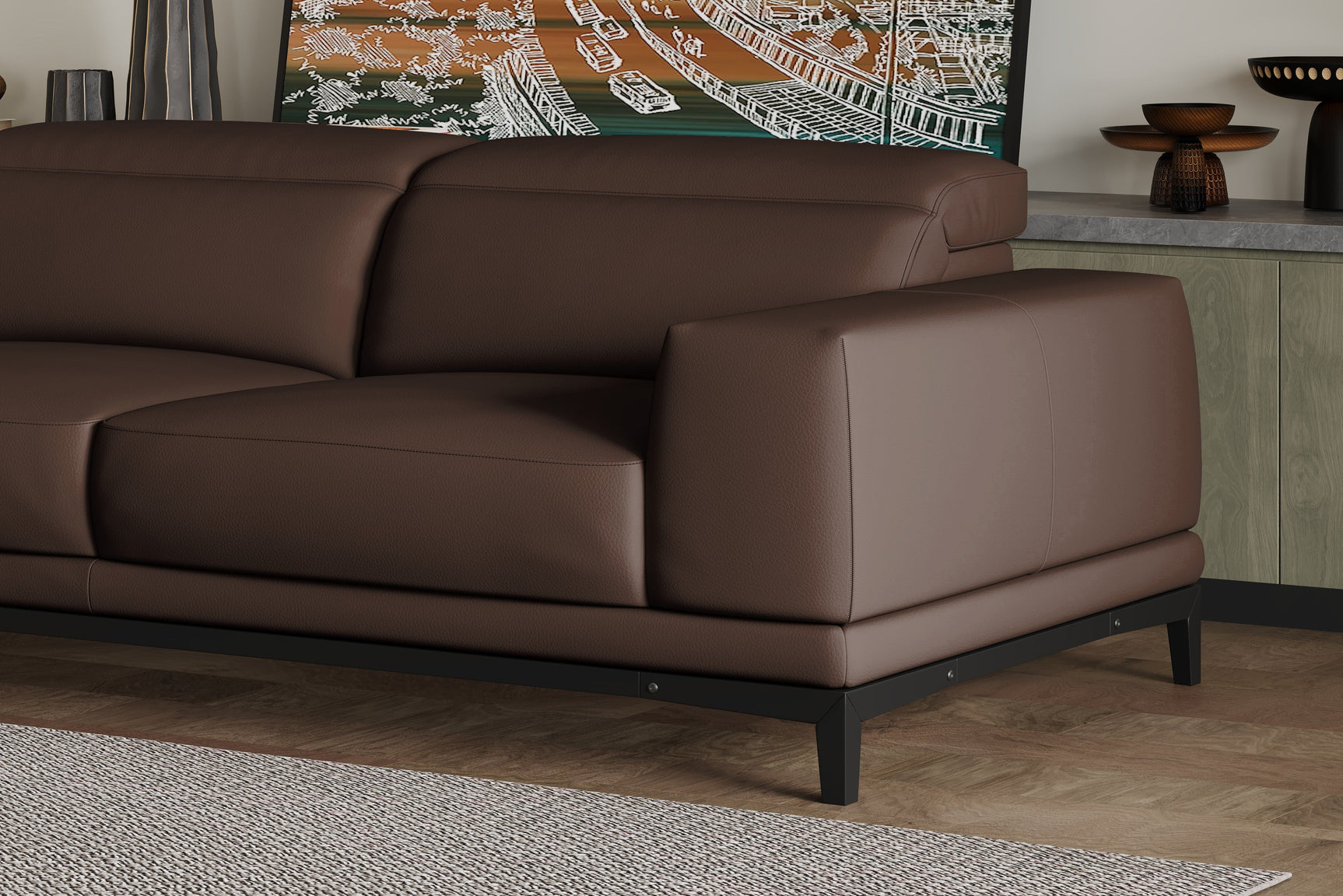 Valletta Leather Sectional Lounge
