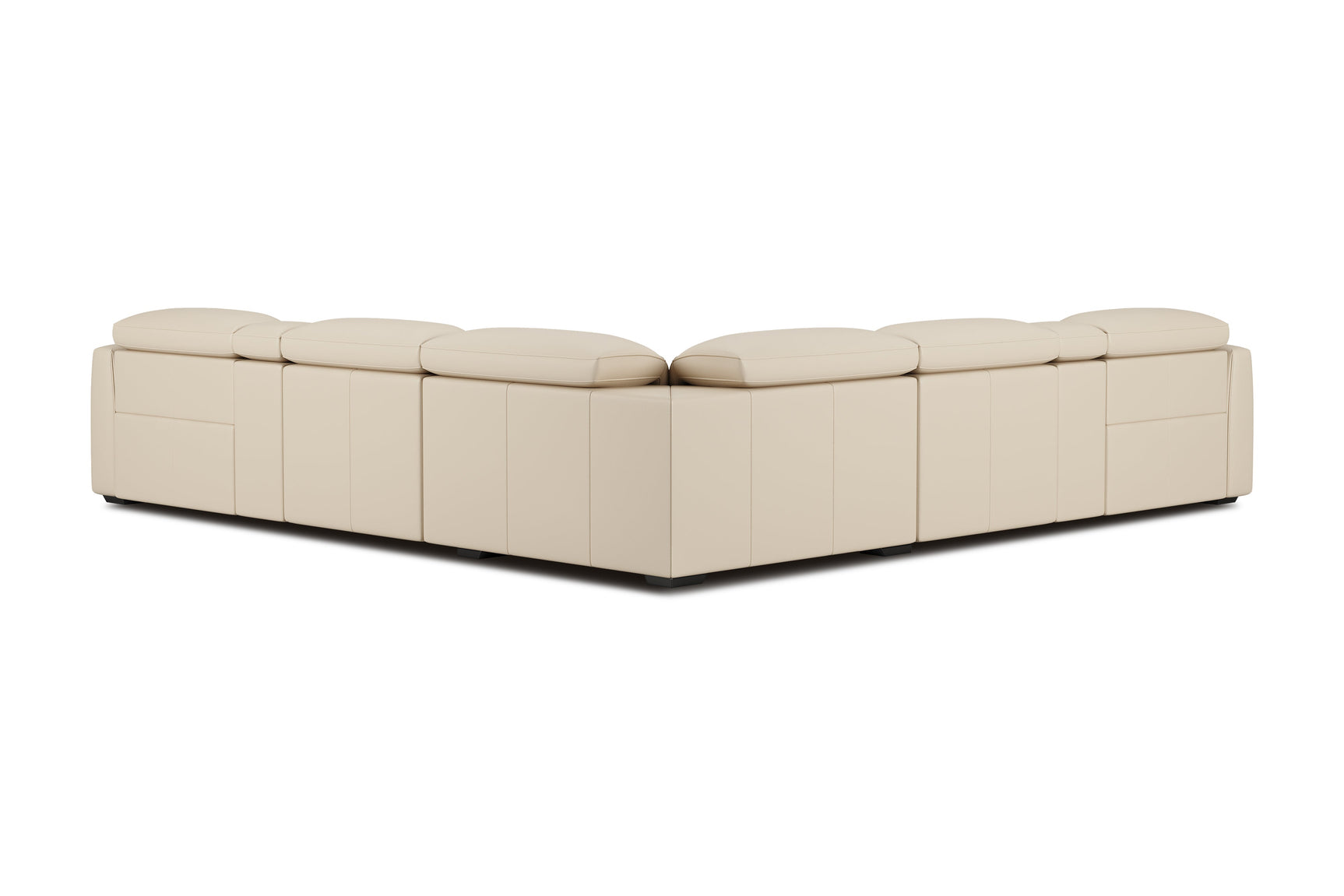 Carmen Leather Dual Recliner Corner Sectional with Console