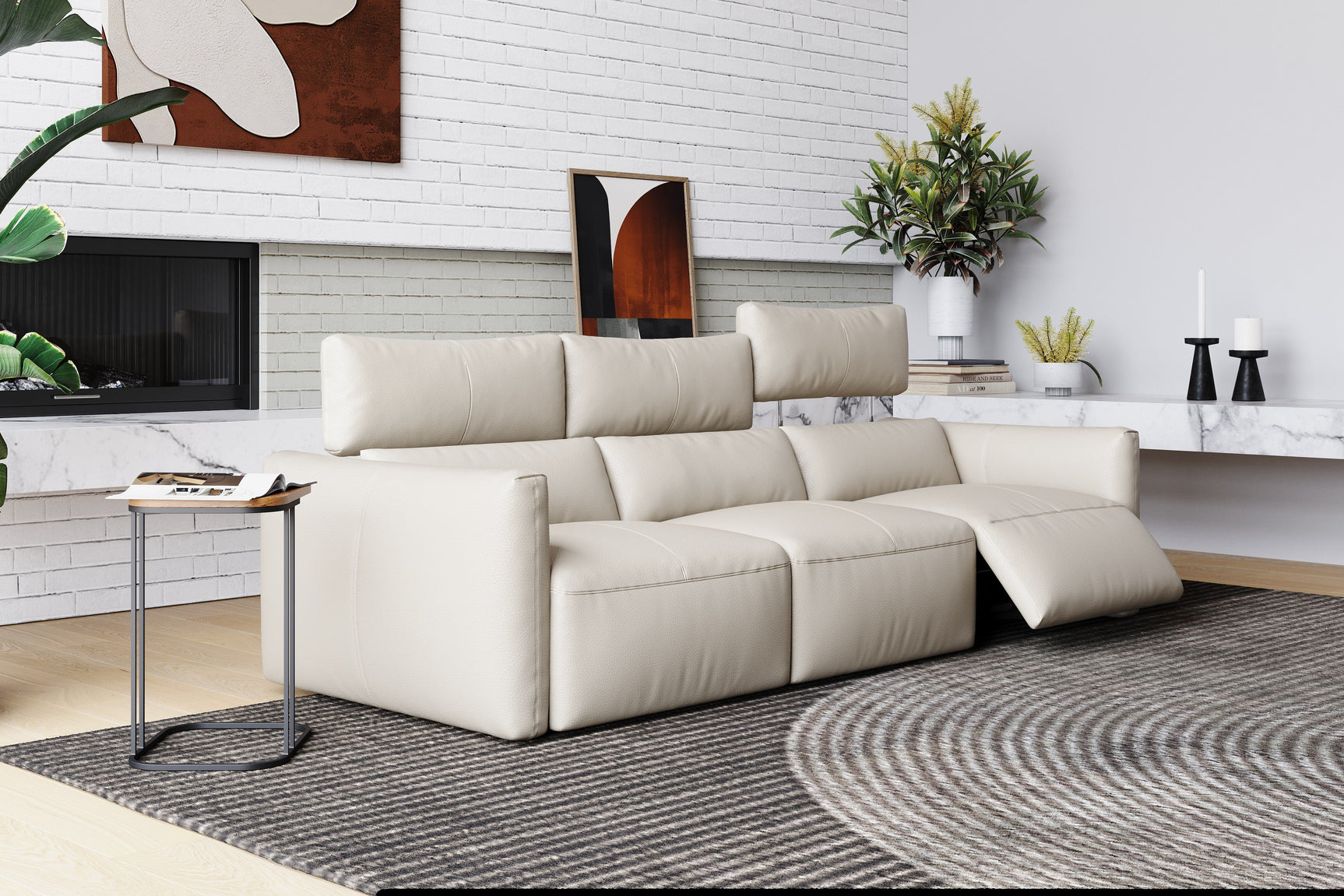 Alessia Leather Recliner Lounge