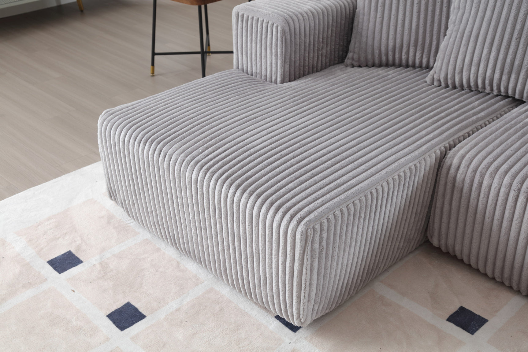 Alexus Corduroy Fabric Sectional Lounge