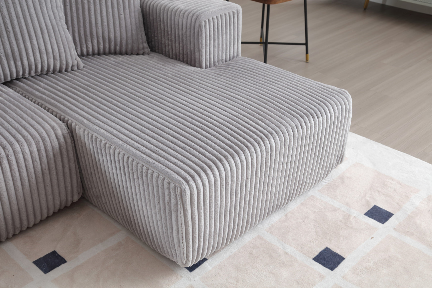 Alexus Corduroy Fabric Sectional Lounge