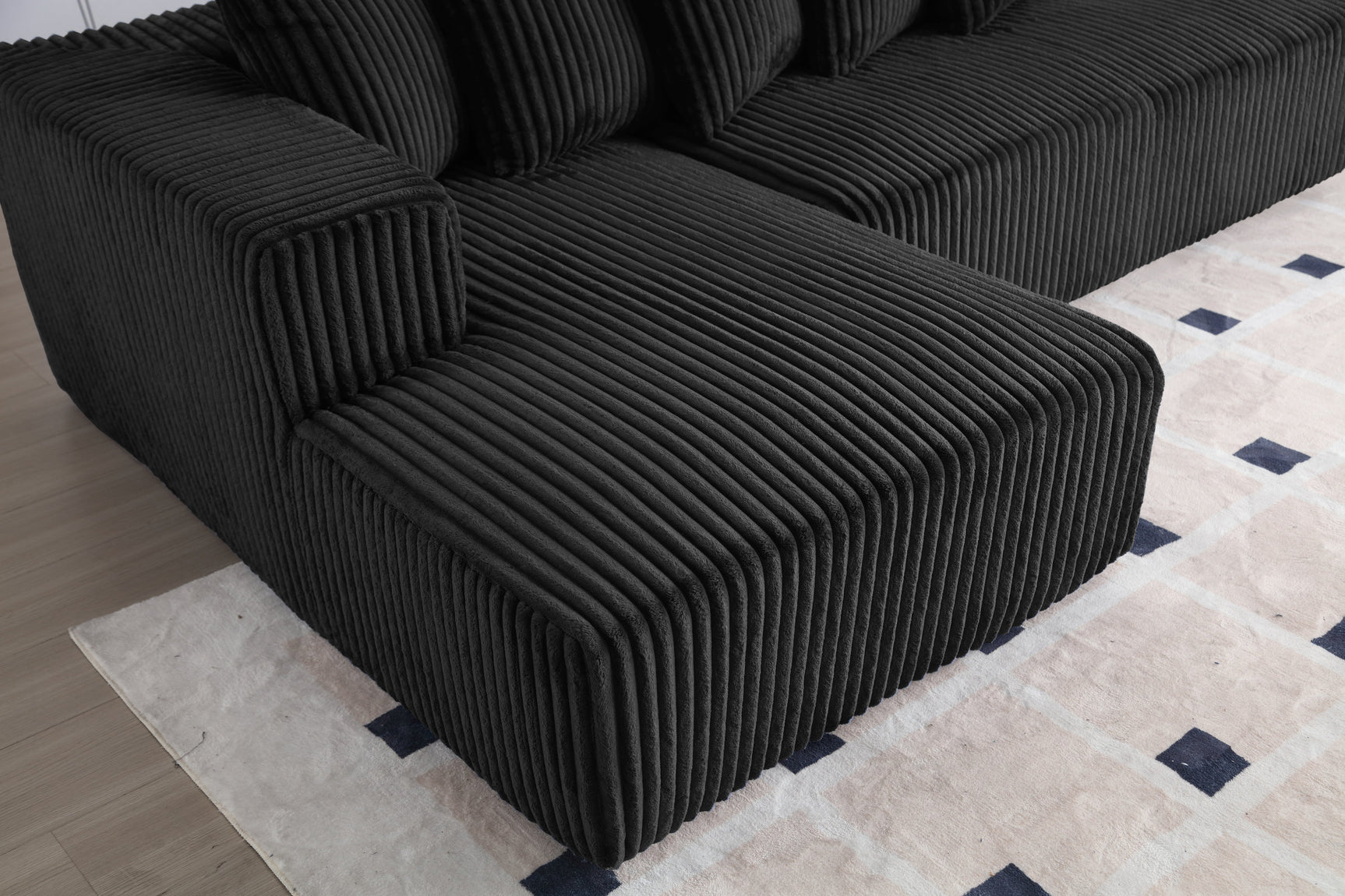 Alexus Corduroy Fabric Sectional Lounge