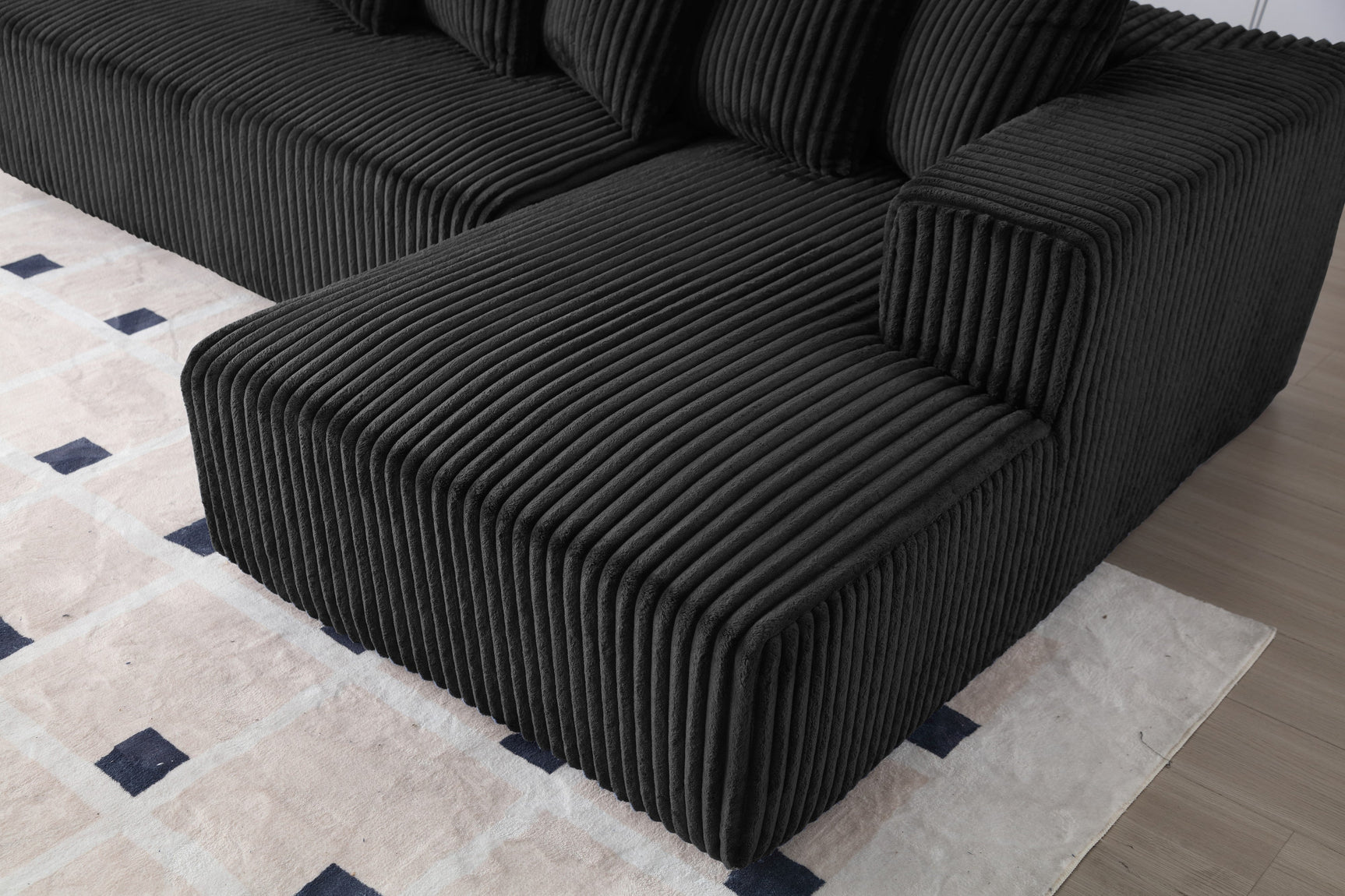 Alexus Corduroy Fabric Sectional Lounge