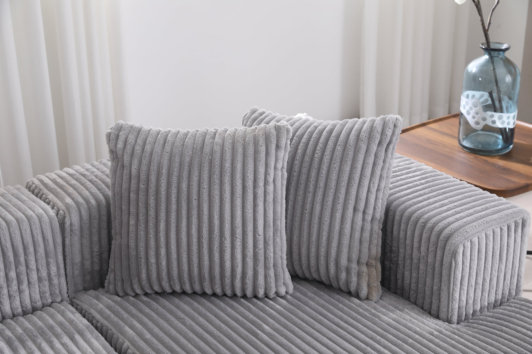 Alexus Corduroy Fabric Sectional Lounge