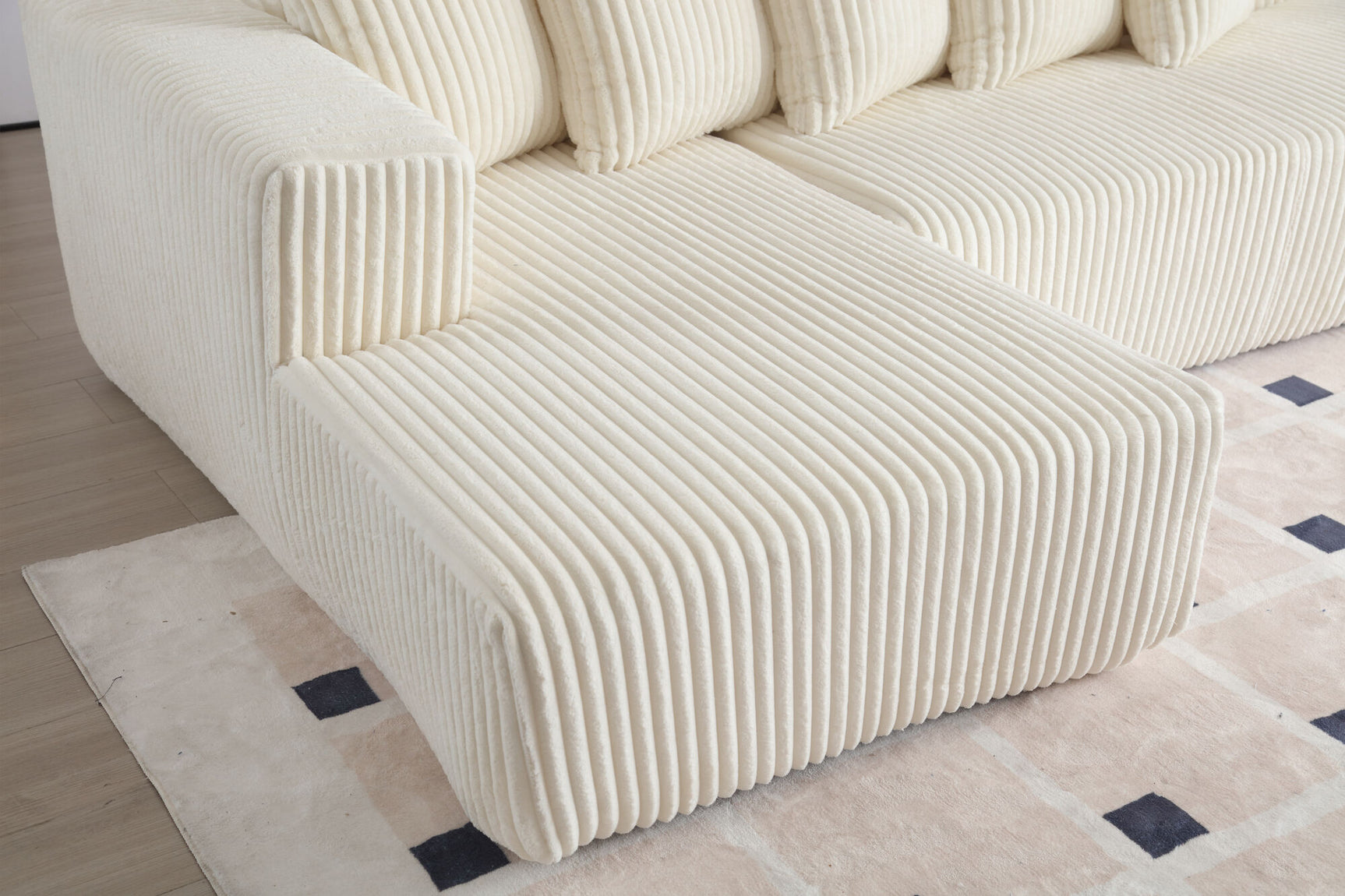 Alexus Corduroy Fabric Sectional Lounge