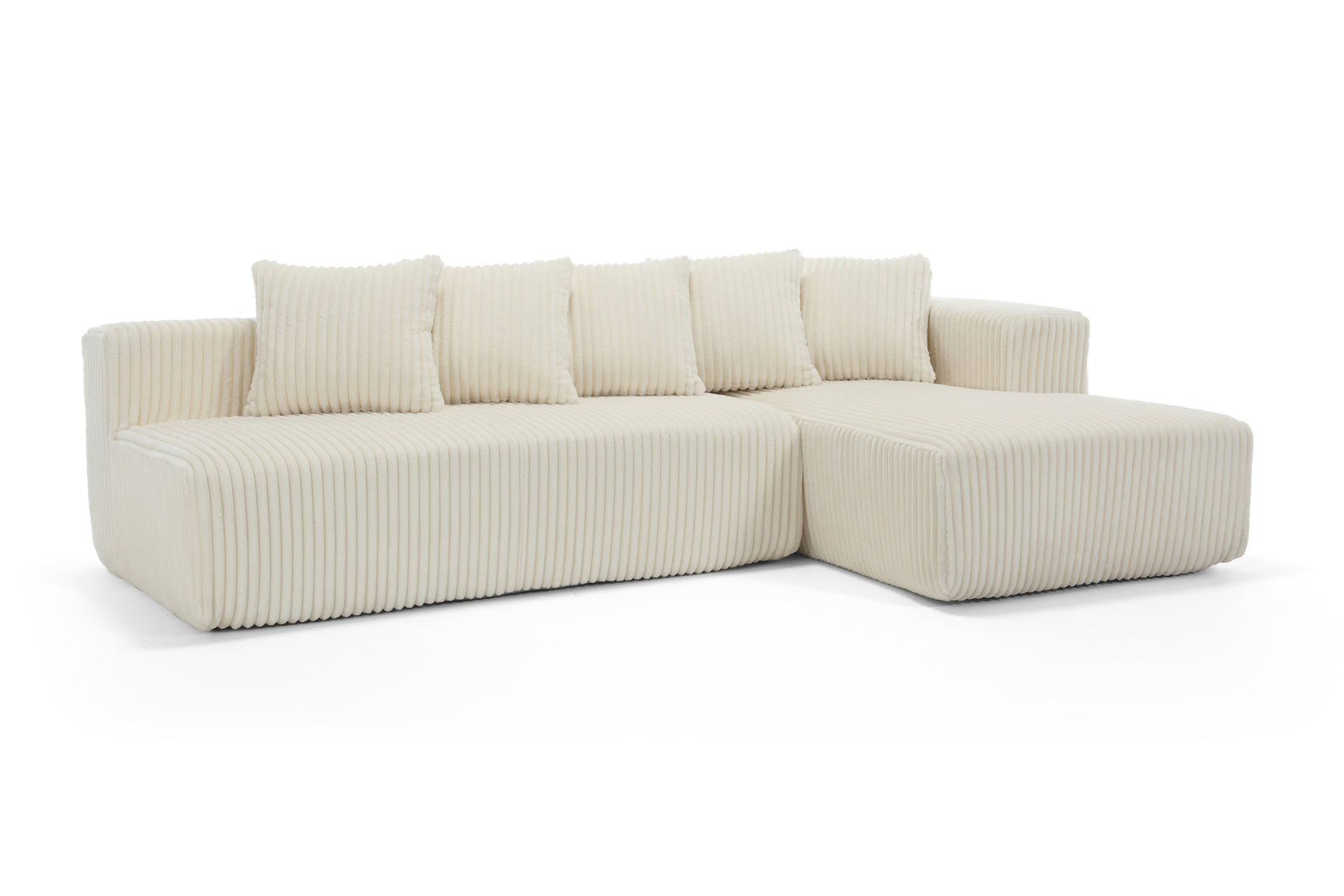 Alexus Corduroy Fabric Sectional Lounge