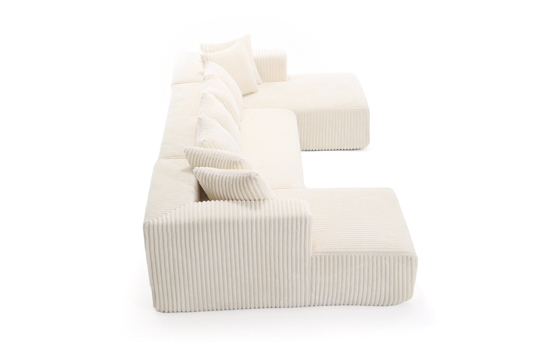 Alexus Corduroy Fabric Sectional Lounge