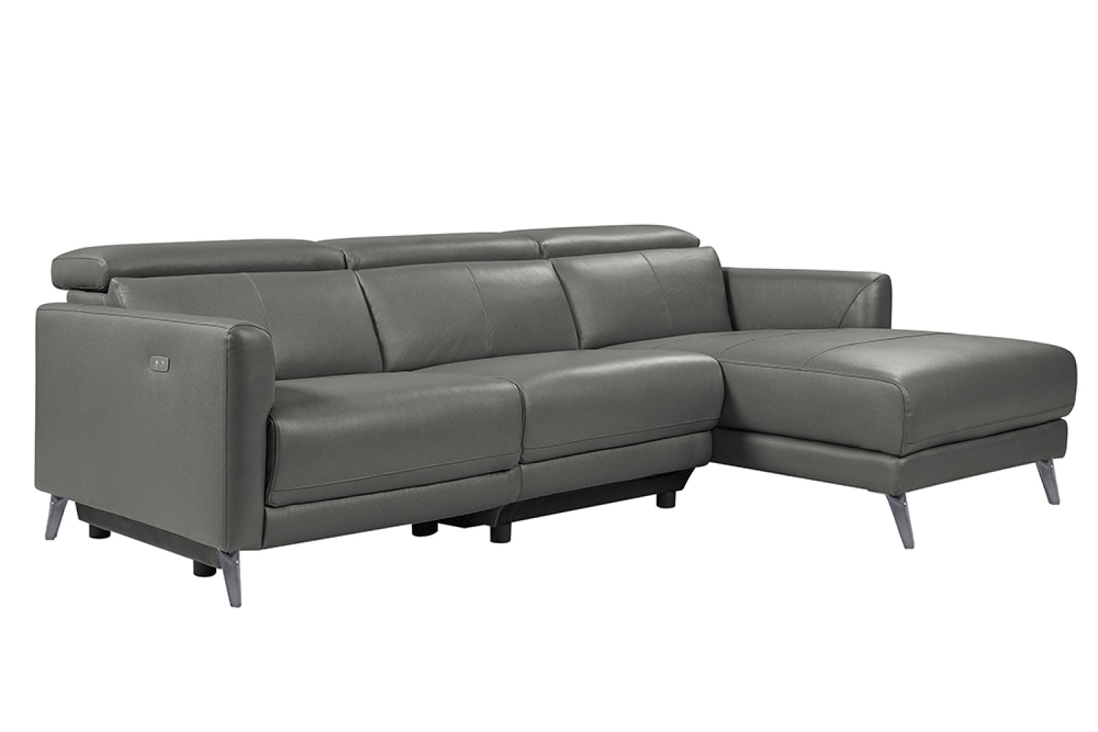 Andria Leather Reclining Sectional Lounge