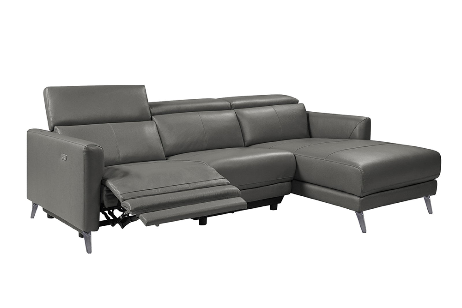 Andria Leather Reclining Sectional Lounge