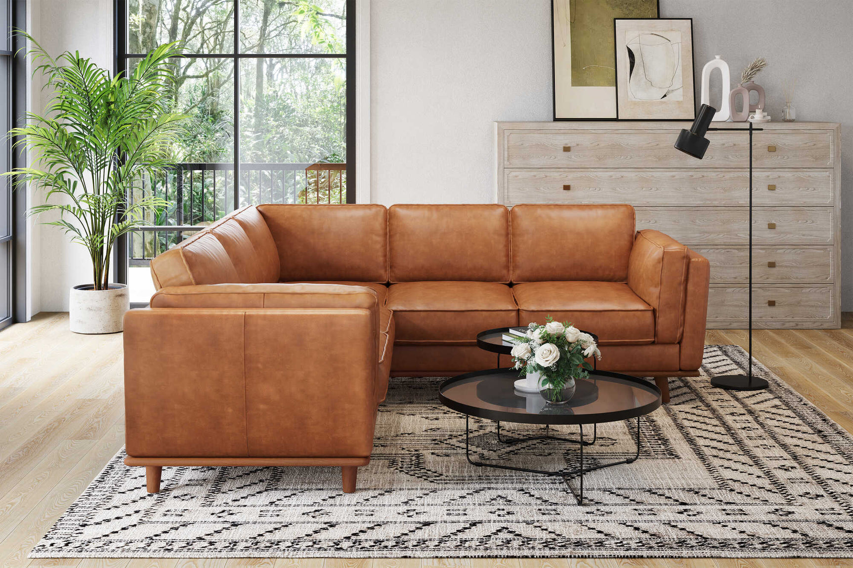 Artisan Leather Corner Sectional Lounge