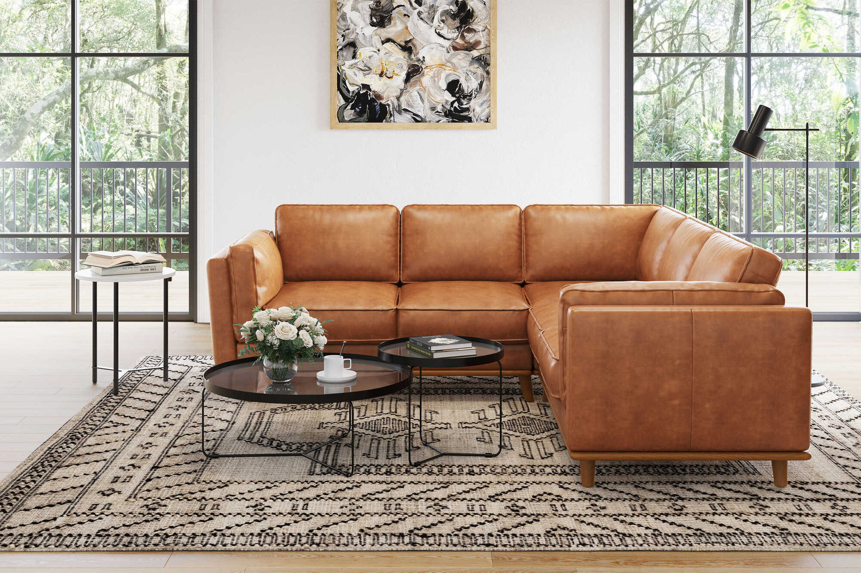Artisan Leather Corner Sectional Lounge