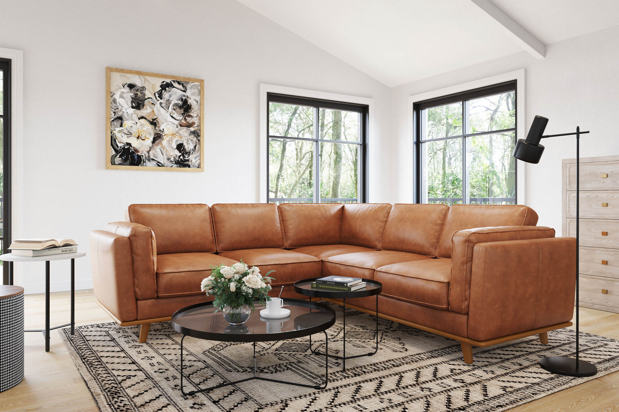 Artisan Leather Corner Sectional Lounge