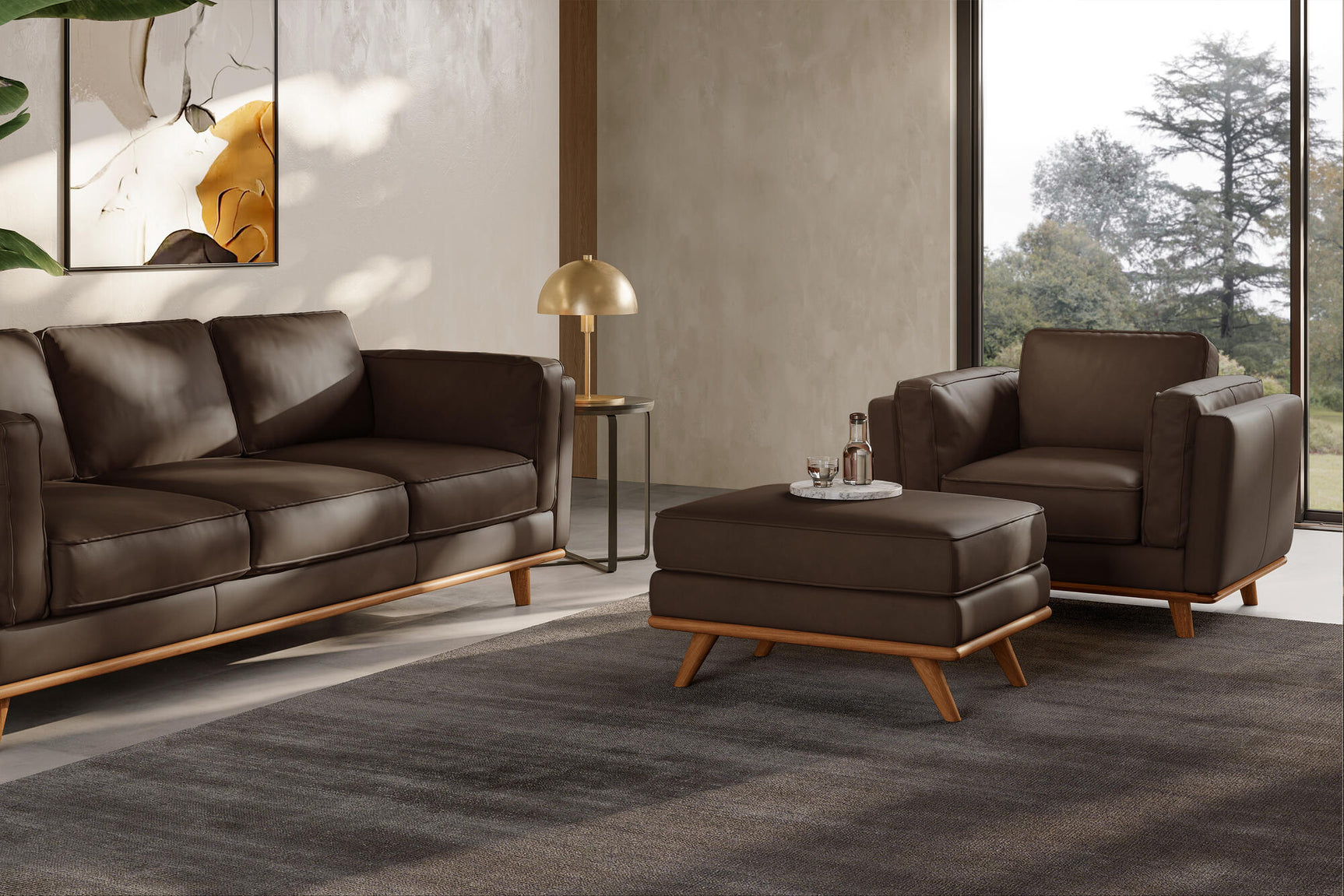 Artisan Leather Ottoman