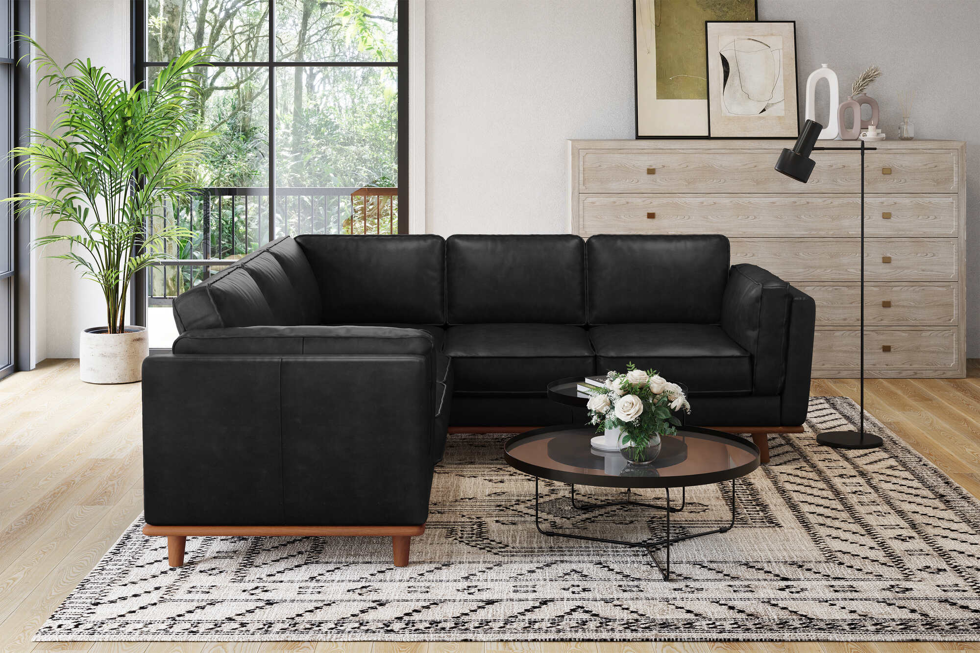 Artisan Leather Corner Sectional Lounge