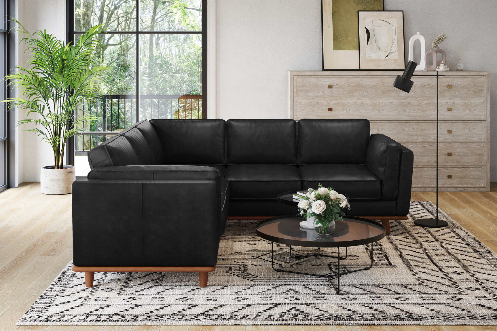 Artisan Leather Corner Sectional Lounge