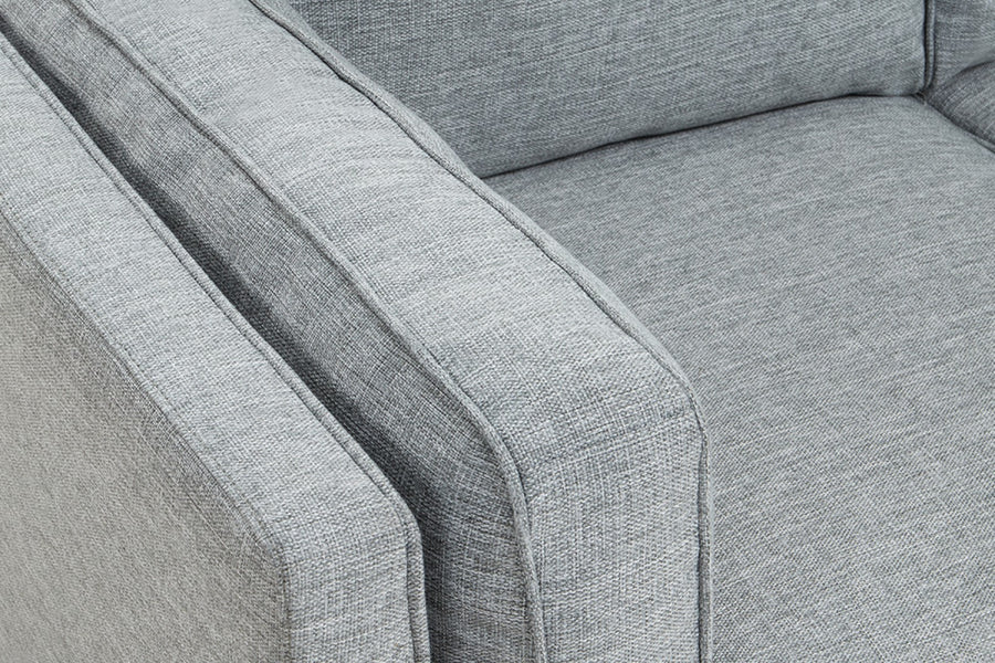Valencia Artisan Swiss Linen Three Seats Lounge, Grey Color