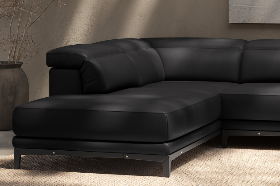 Valletta Leather Corner Sectional Lounge