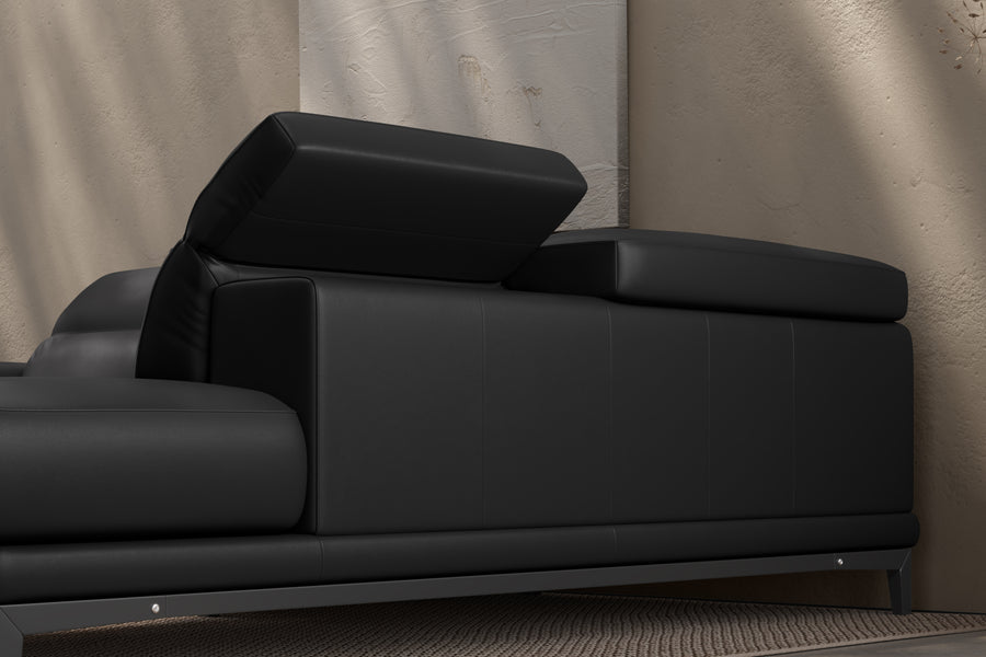 Valletta Leather Corner Sectional Lounge