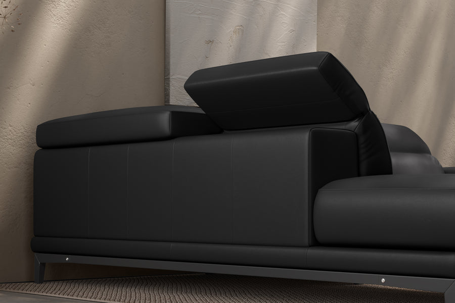 Valletta Leather Corner Sectional Lounge