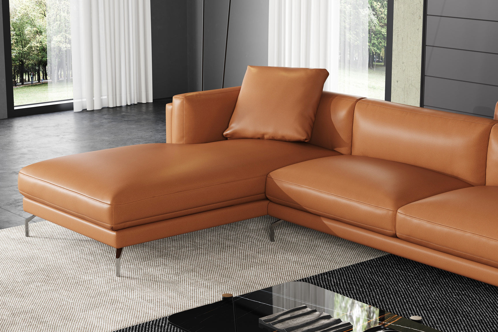Zadar Leather Sectional Lounge
