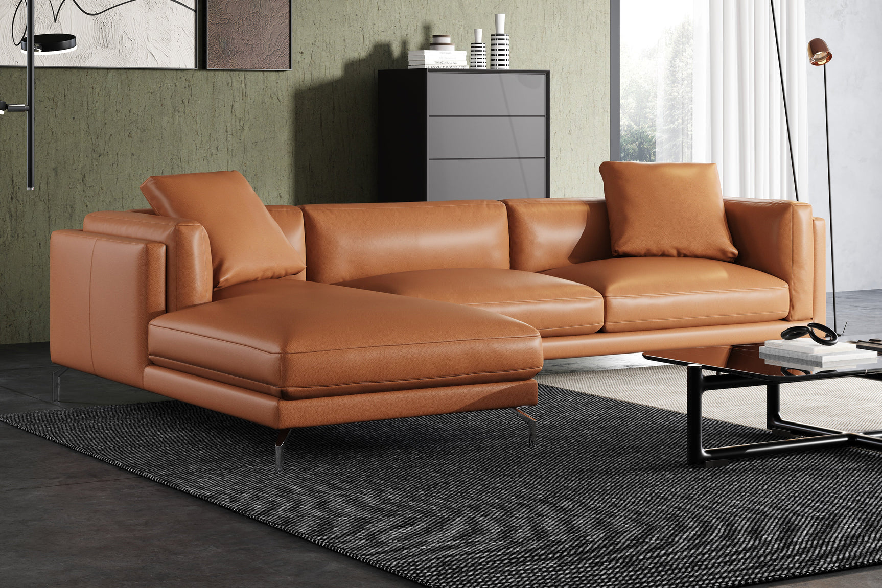 Zadar Leather Sectional Lounge