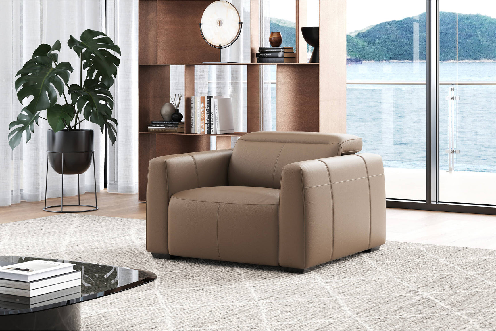 Carmen Leather Recliner Accent Chair