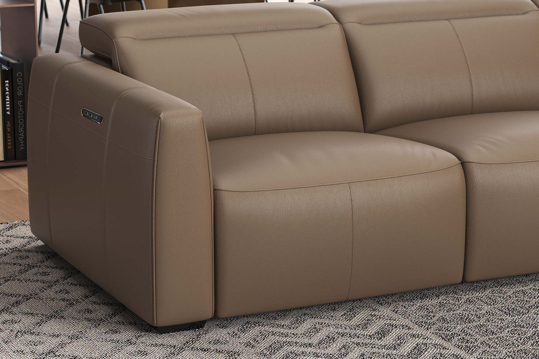 Carmen Leather Dual Recliner Lounge
