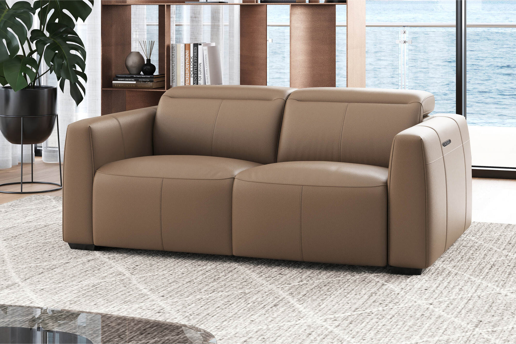 Carmen Leather Dual Recliner Lounge