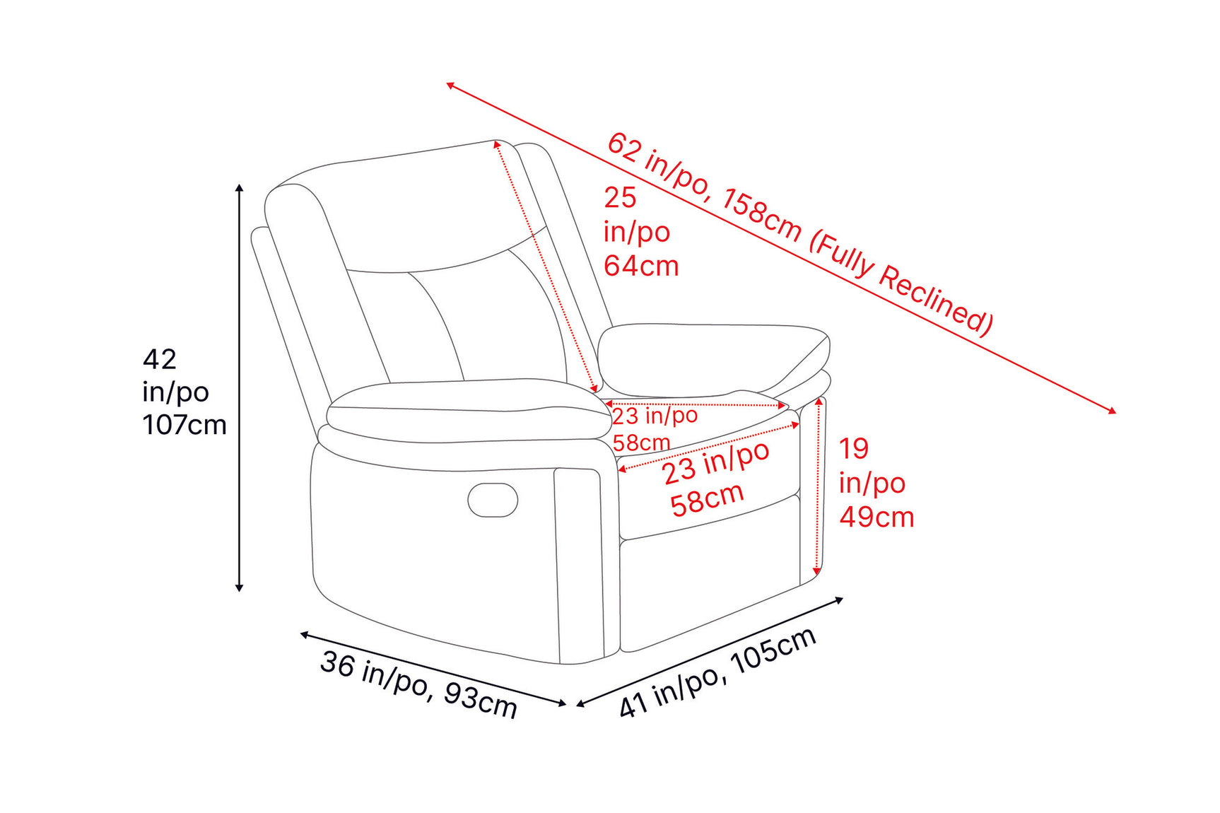 Charlie Leather Recliner Chair