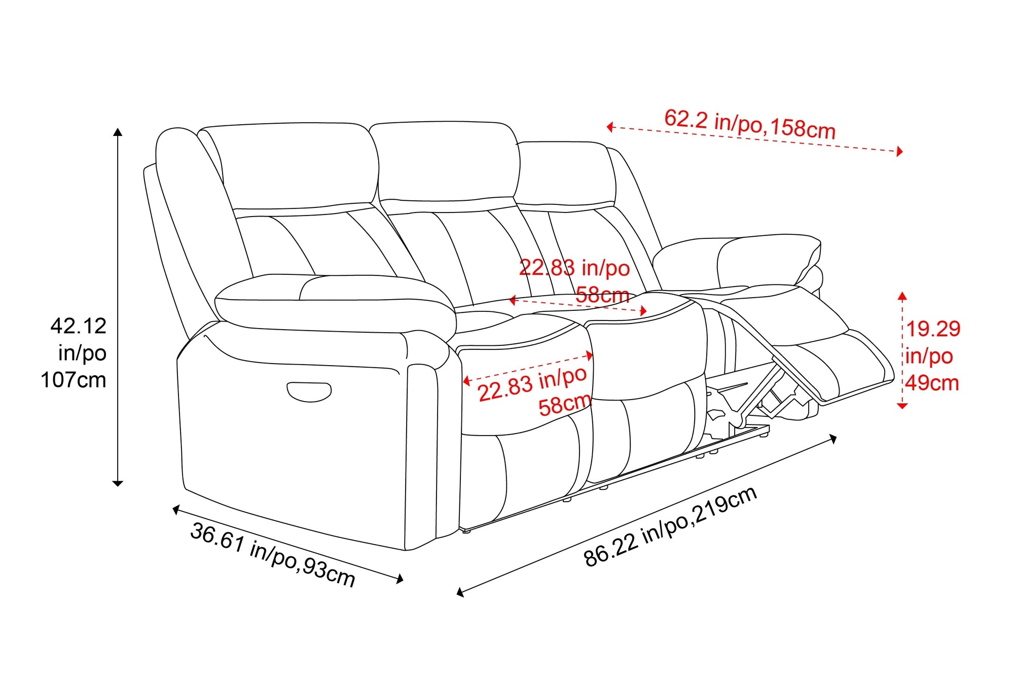 Charlie Leather Recliner Lounge