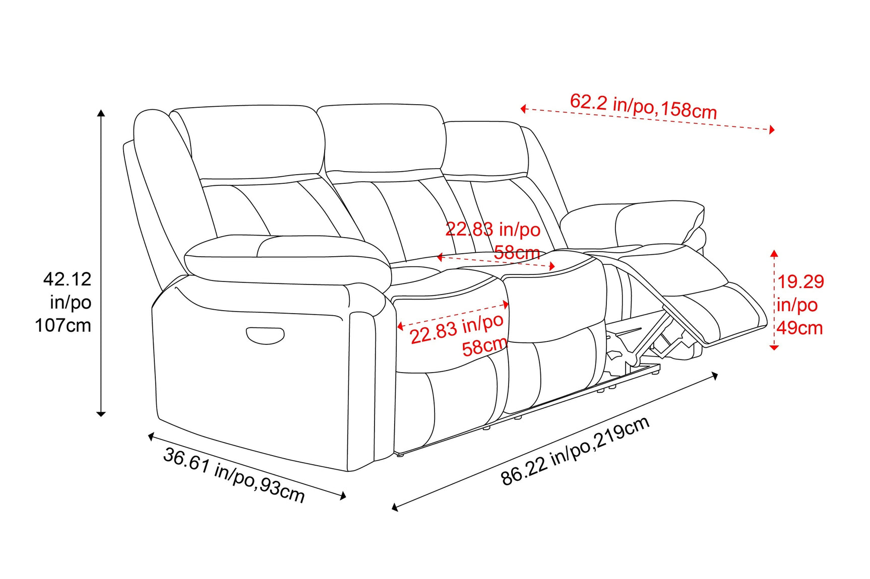 Charlie Leather Recliner Lounge