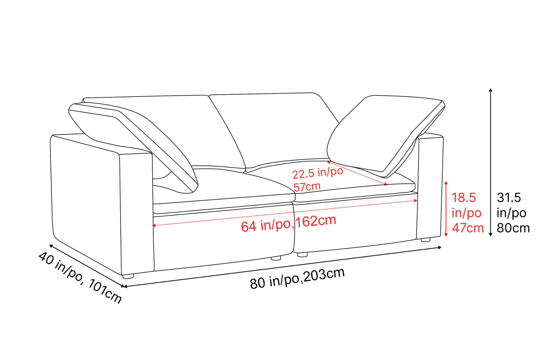 Claire Leather Modular Lounge