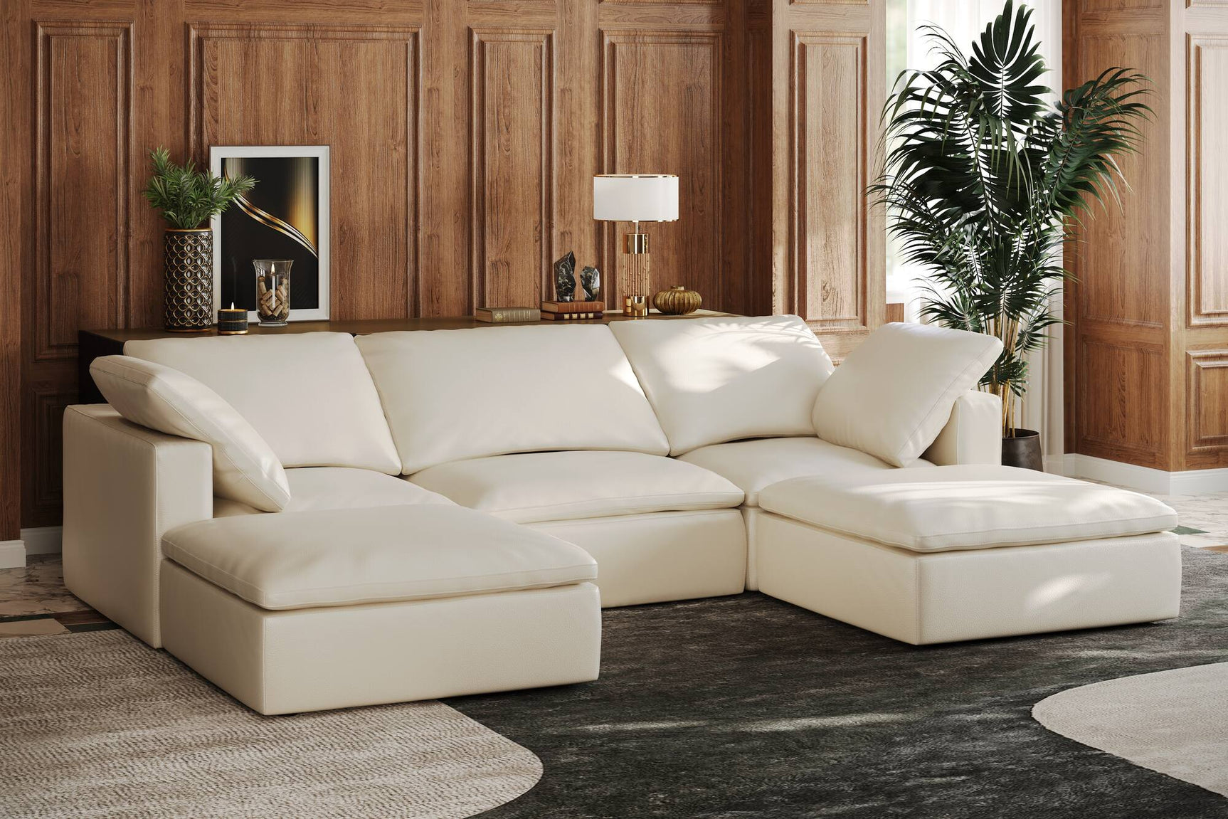 Claire Leather Modular Lounge