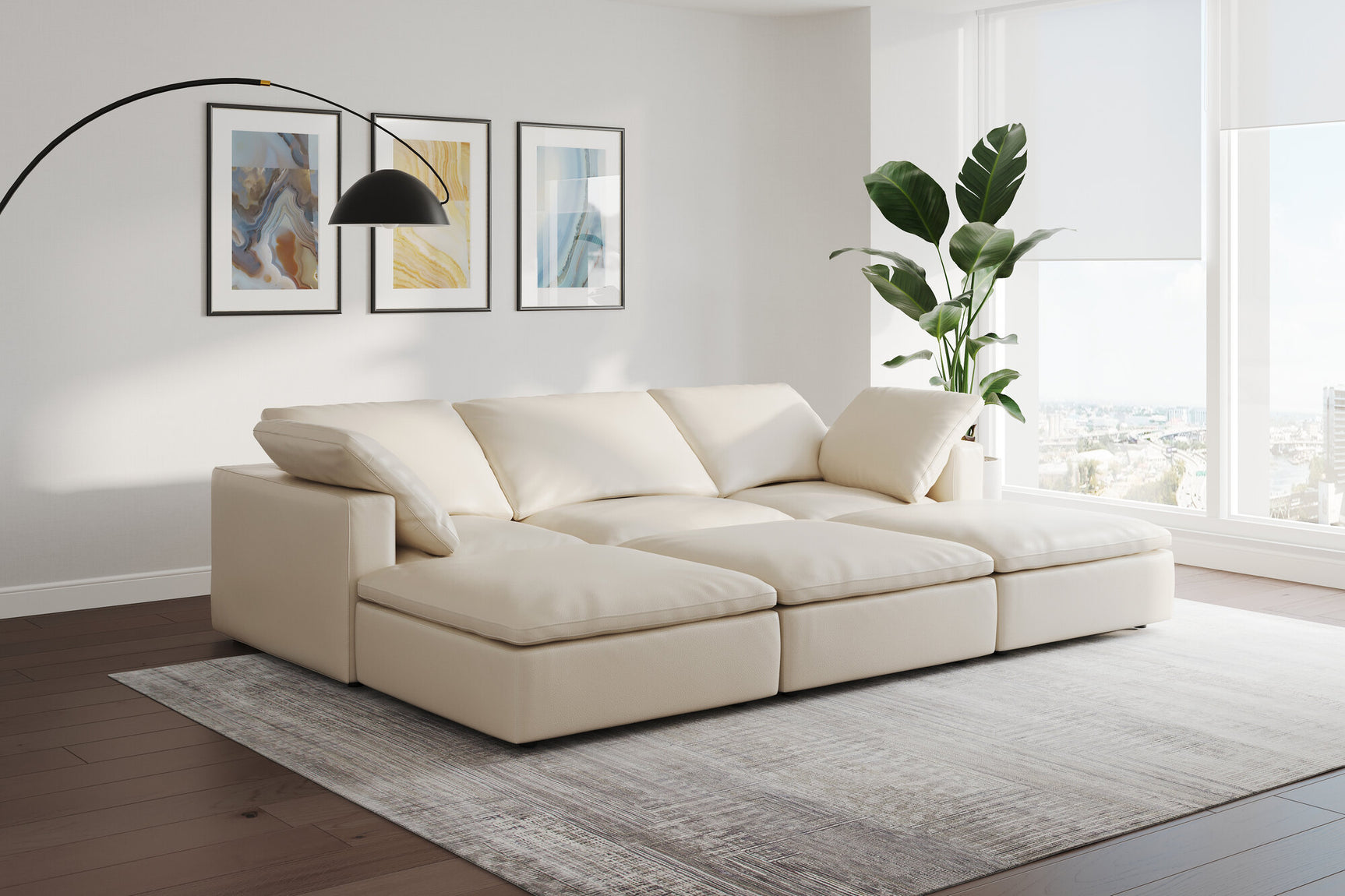 Claire Leather Modular Lounge