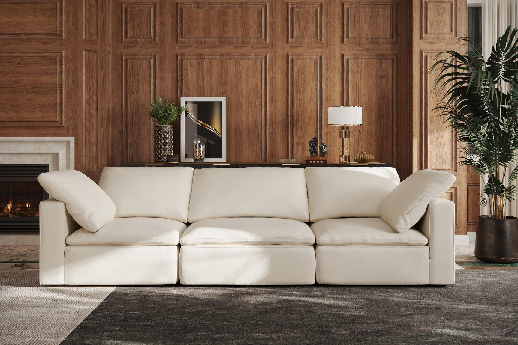 Claire Leather Modular Lounge