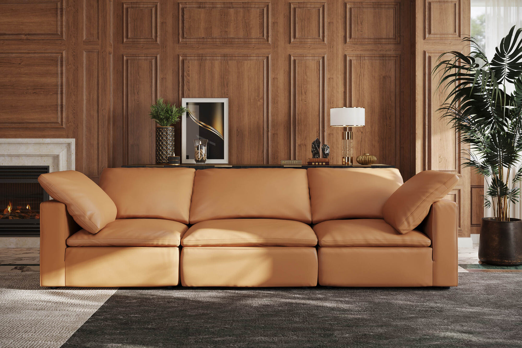 Claire Leather Modular Lounge