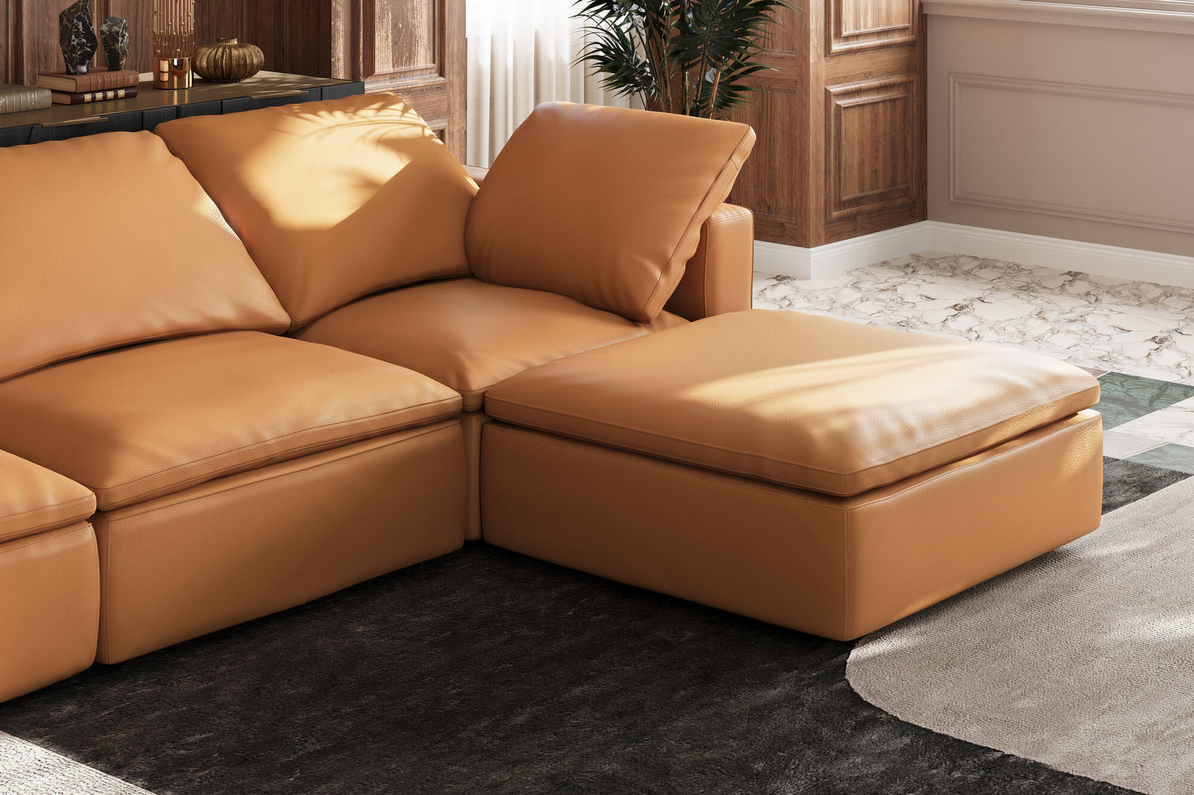 Claire Leather Modular Lounge