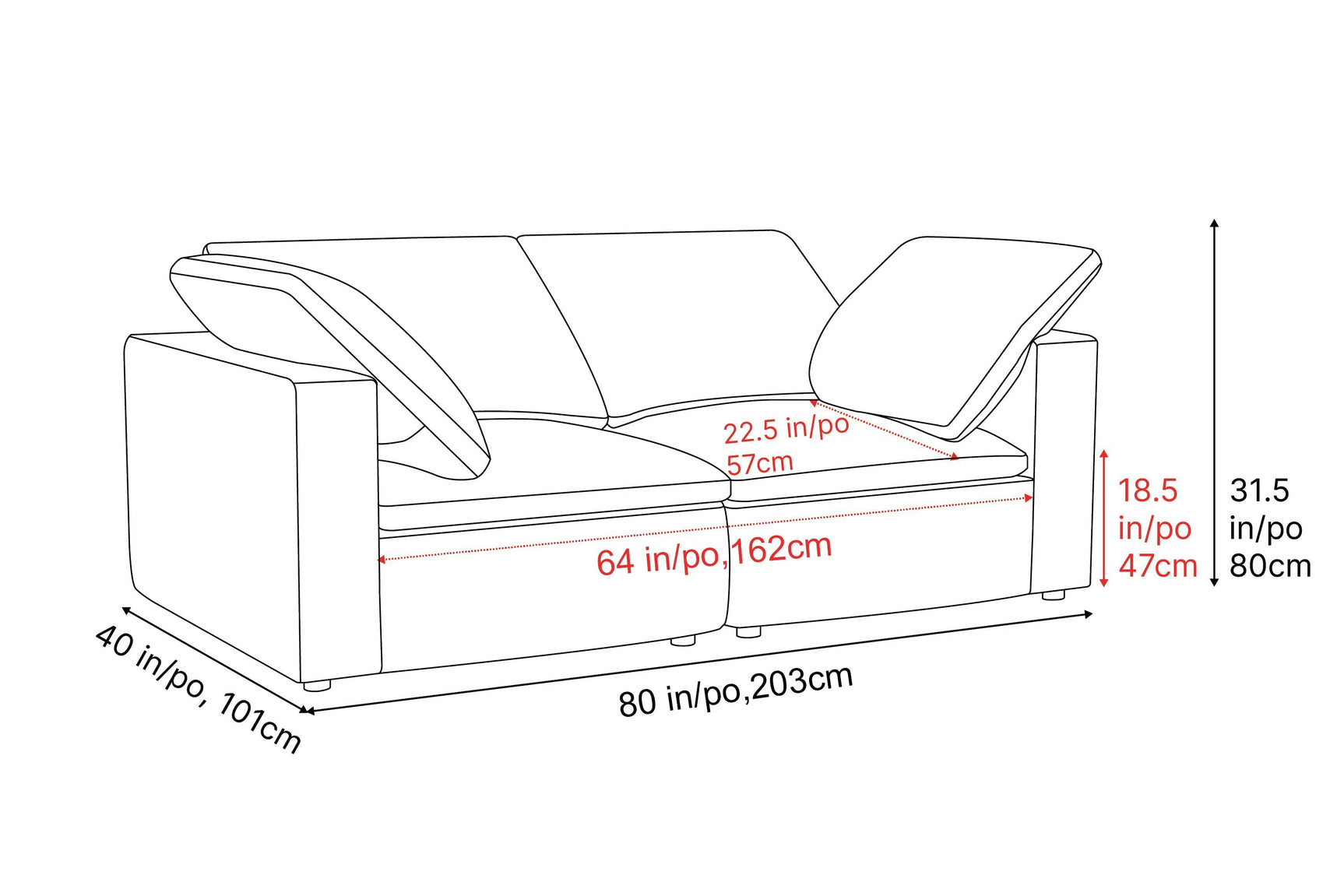Claire Leather Modular Lounge