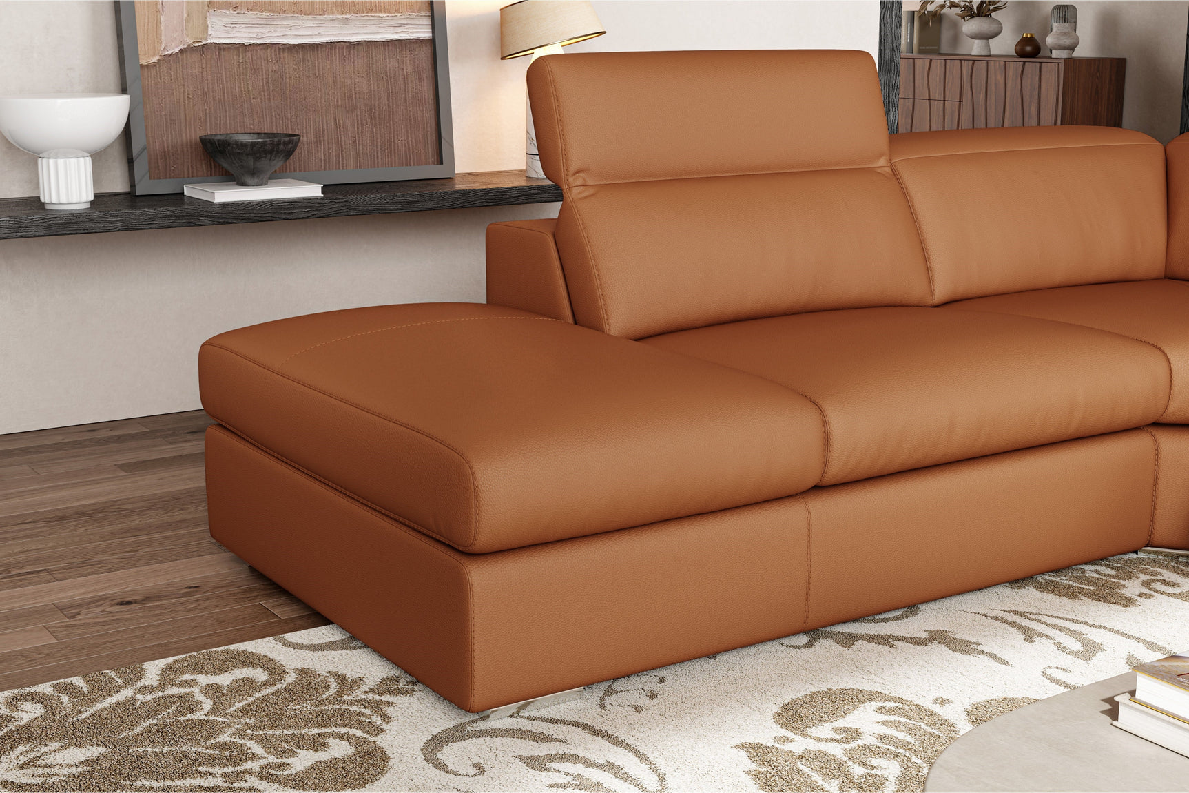 Clara Leather Recliner Sectional Lounge