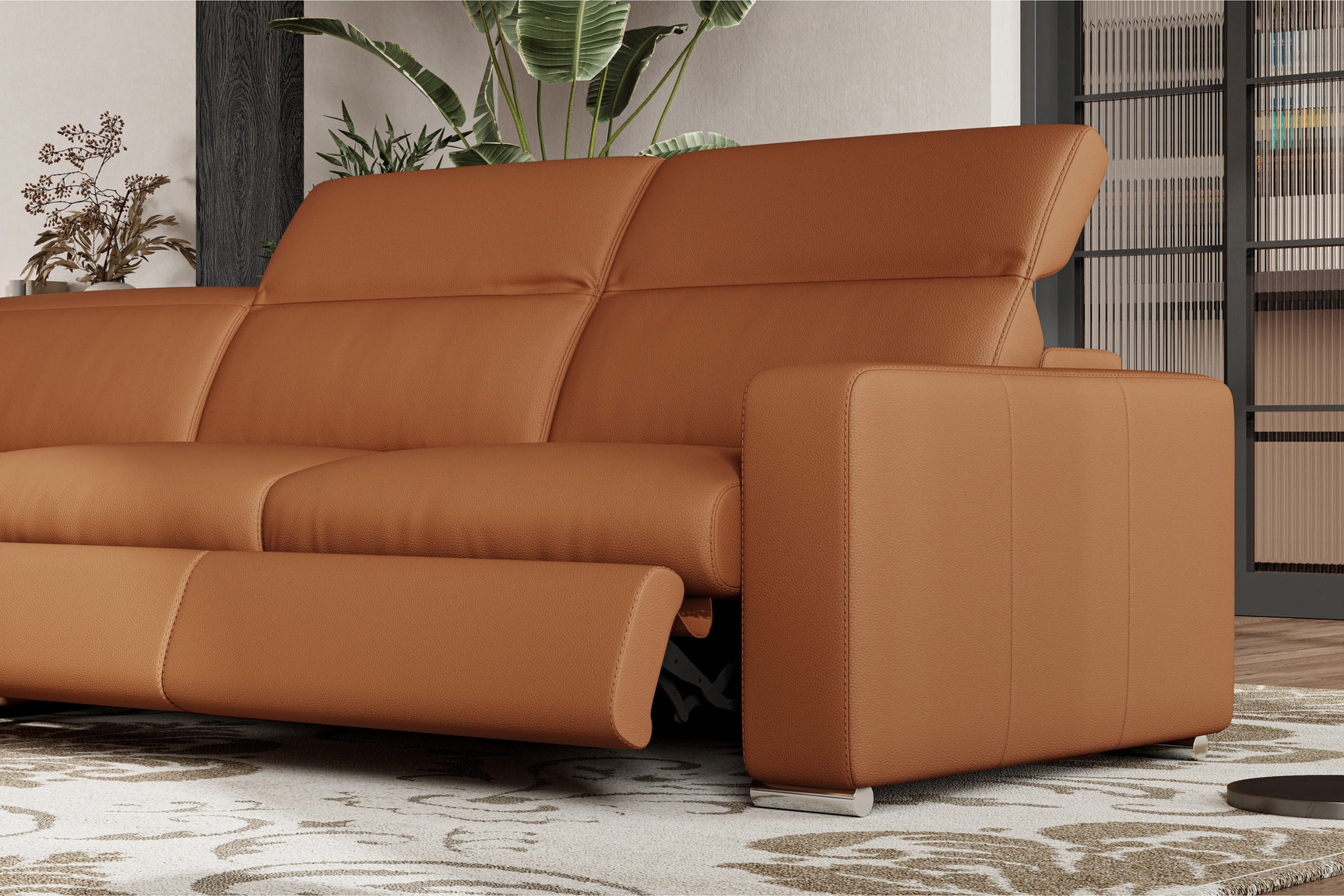 Clara Leather Recliner Sectional Lounge