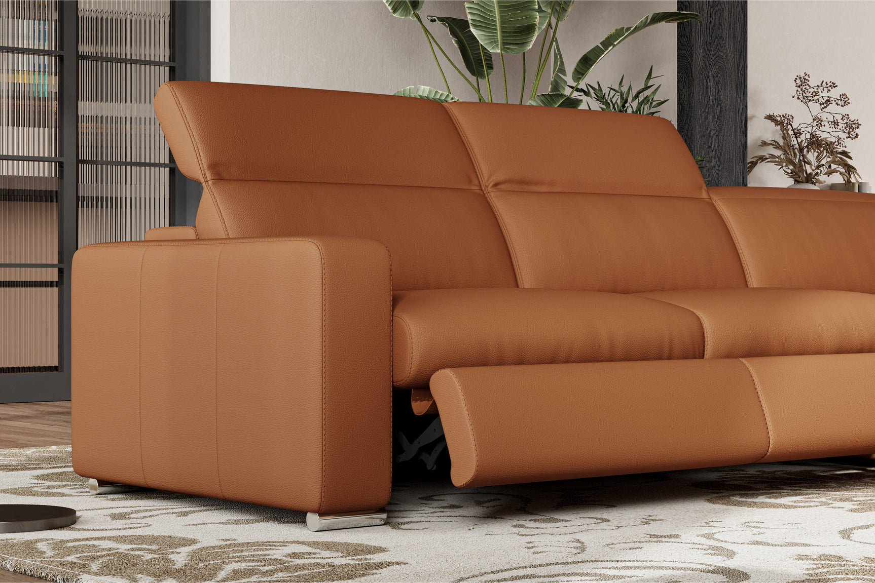 Clara Leather Recliner Sectional Lounge
