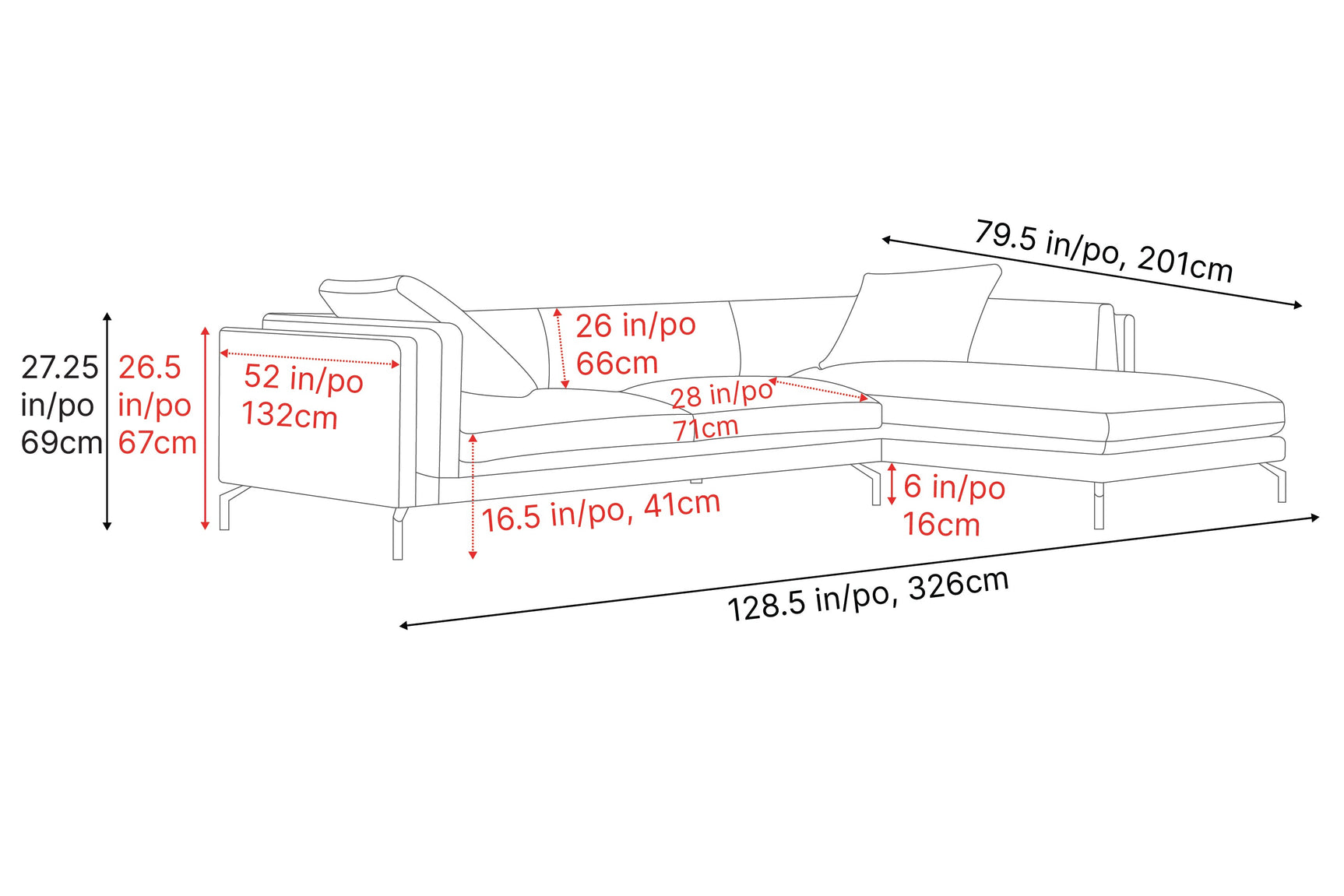 Zadar Leather Sectional Lounge