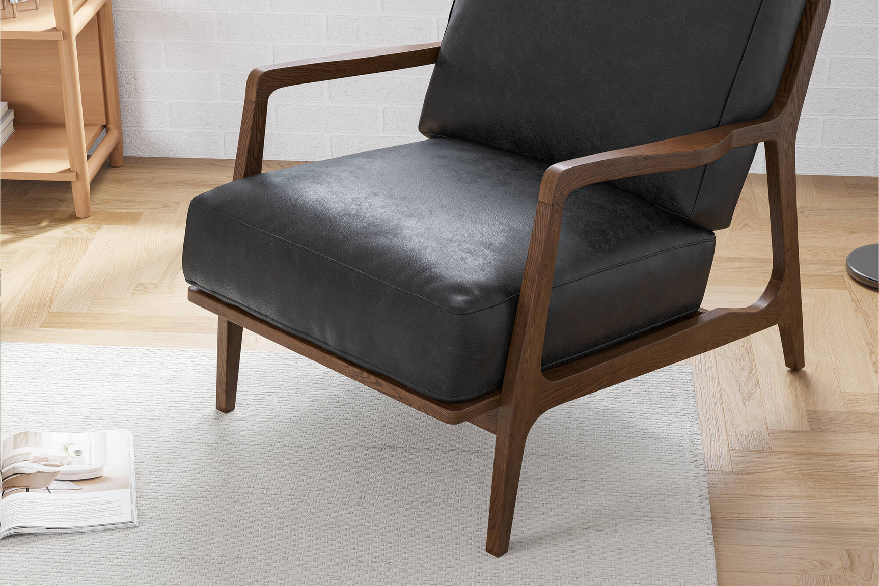 Ella Leather Accent Chair