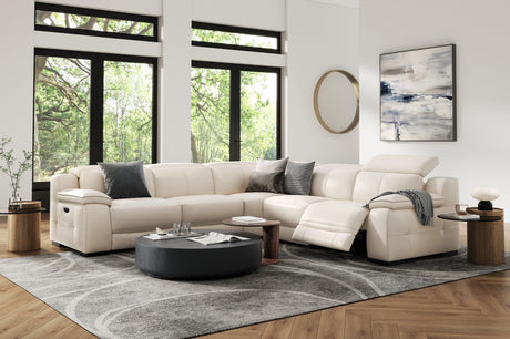 Ellie Leather Corner Sectional Lounge