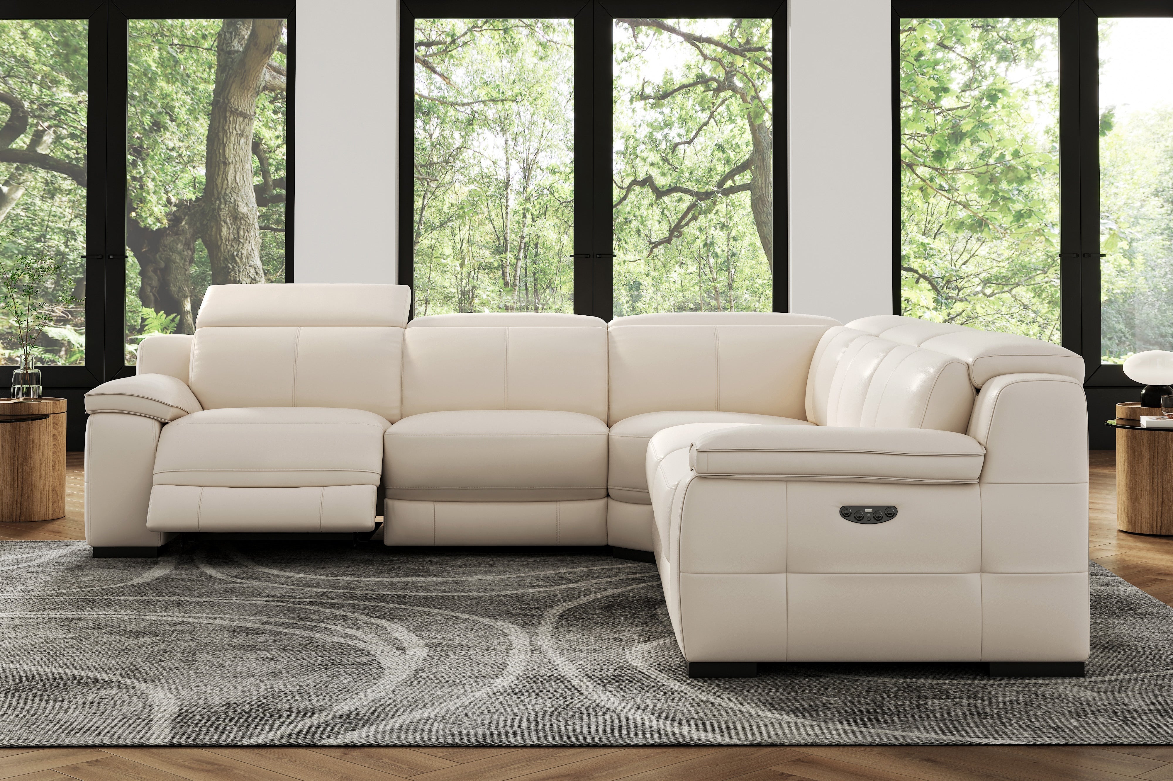 Ellie Leather Corner Sectional Lounge