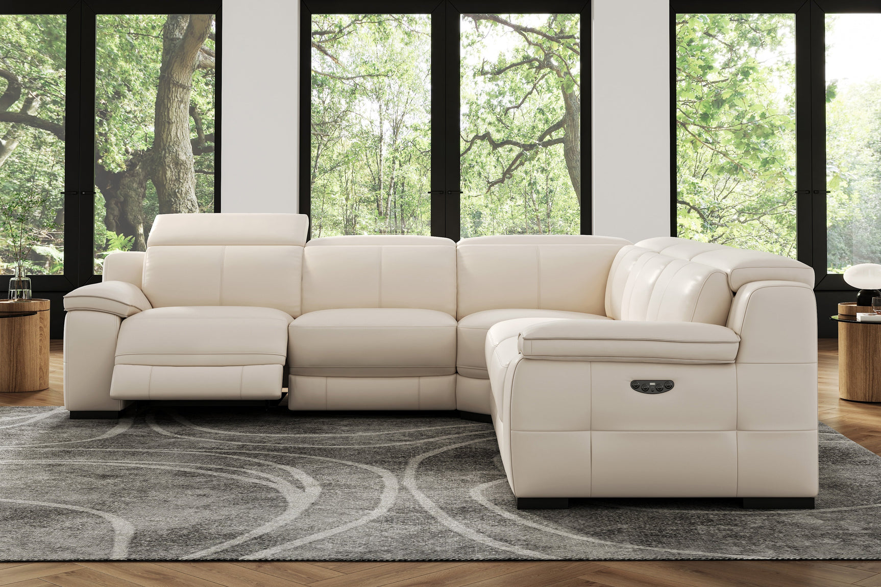 Ellie Leather Corner Sectional Lounge
