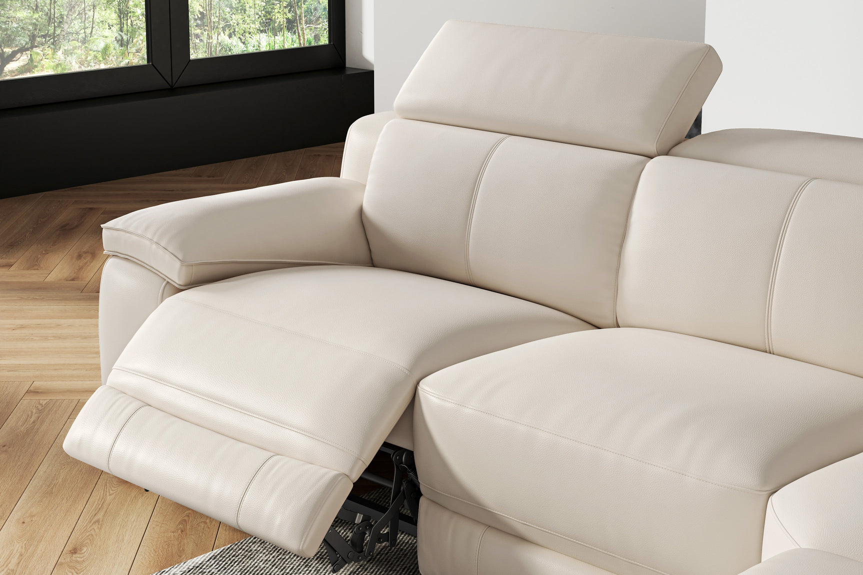 Ellie Leather Corner Sectional Lounge